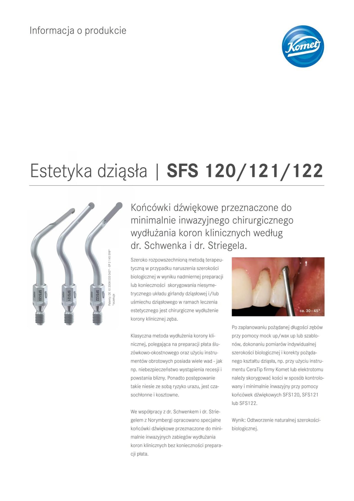 PI | SFS 120/121/122 – Komet Dental, Ultraschallgeräte