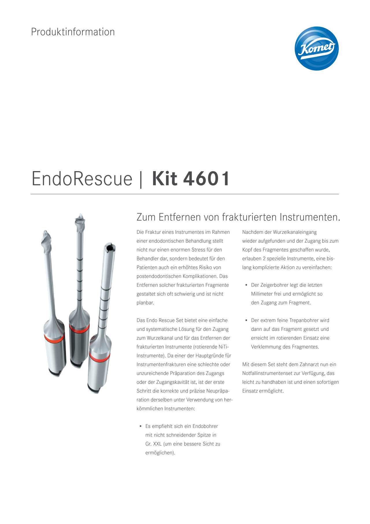 PI | EndoRescue – Komet Dental, Endodontic Accessories