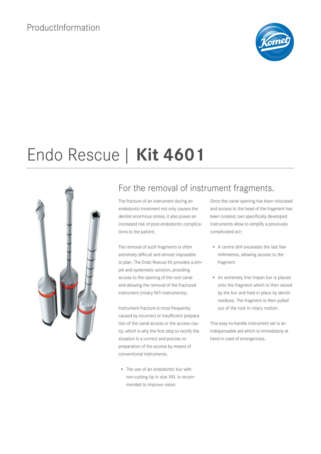 PI | Set 4601 – Komet Dental, Endodontic Accessories