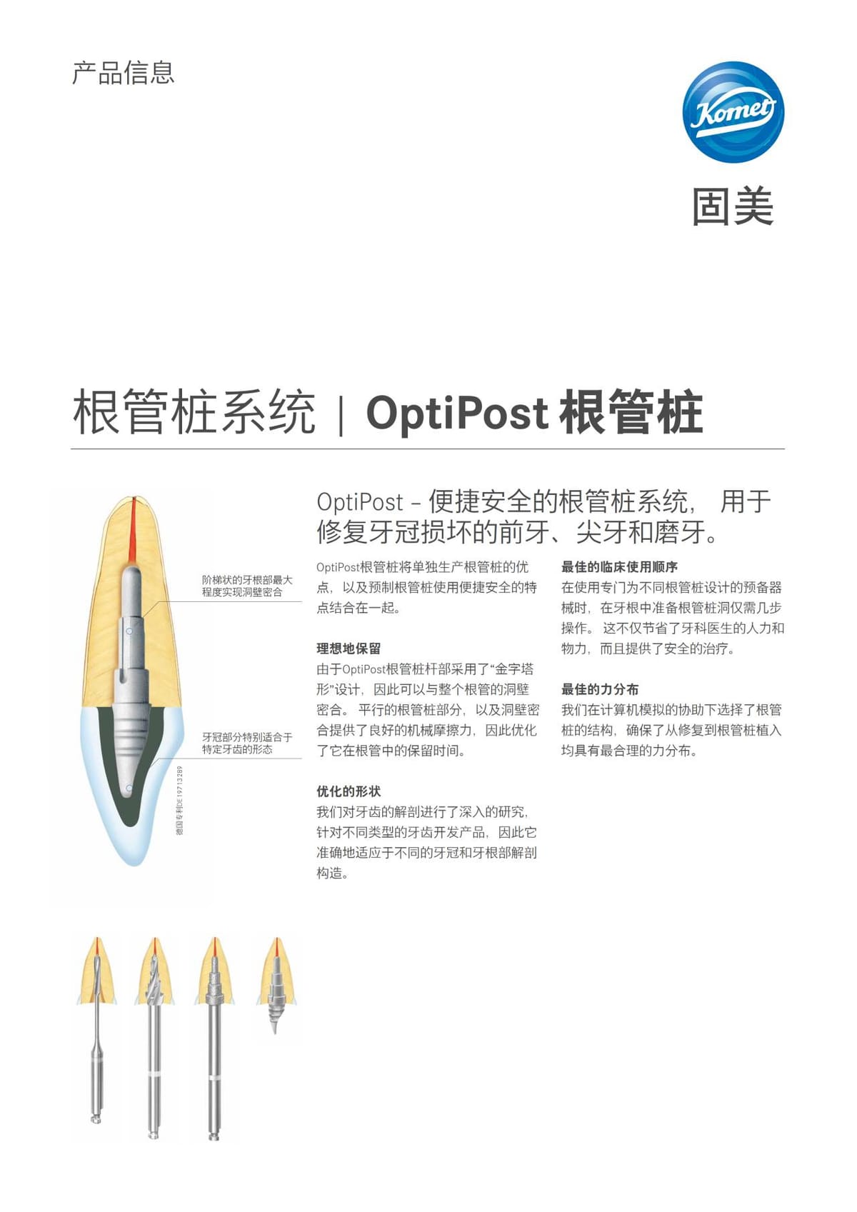 PI | OptiPost Wurzelstift – Komet Dental, Post Systems