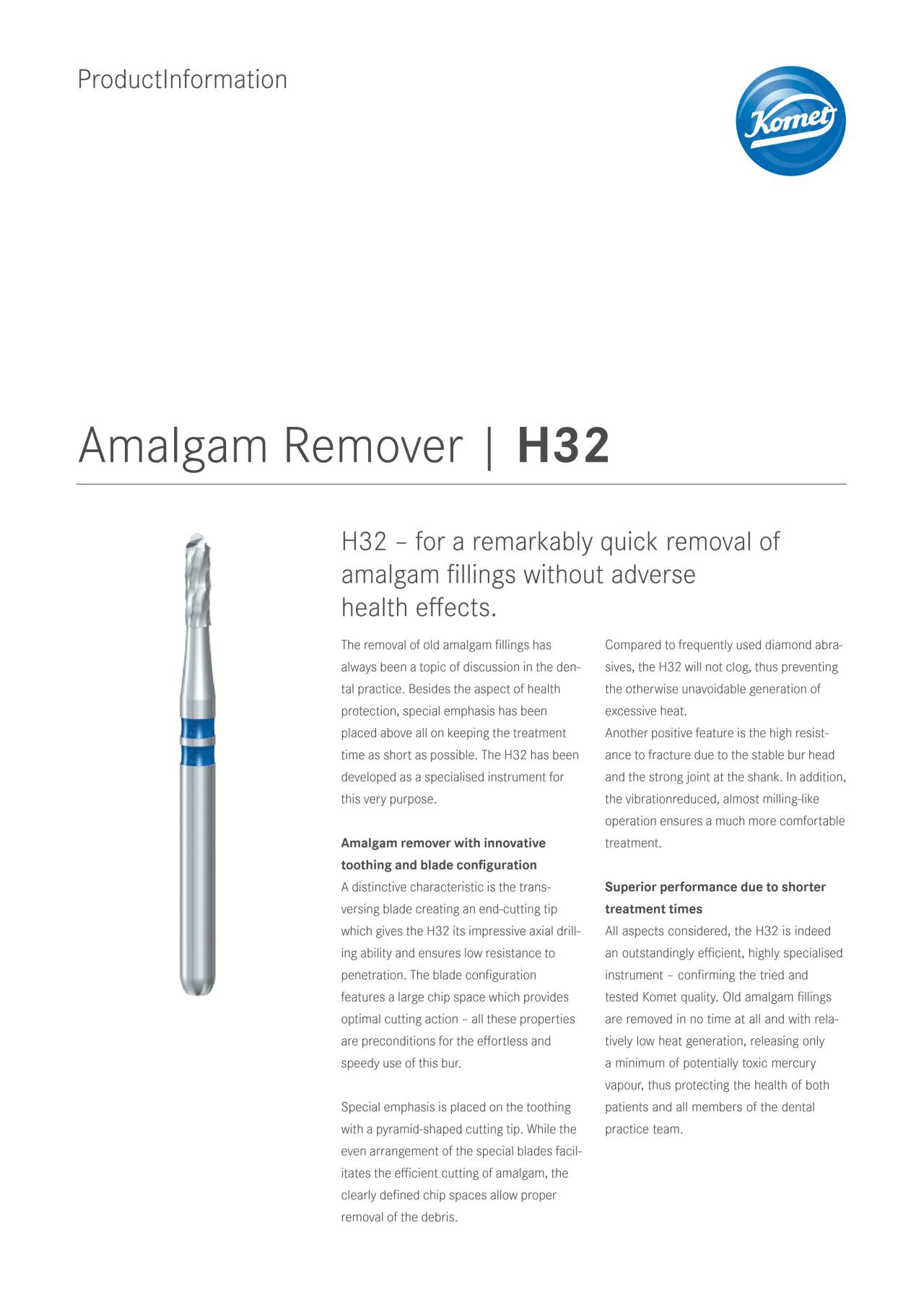 PI | H32 – Komet Dental, Carbide Burs
