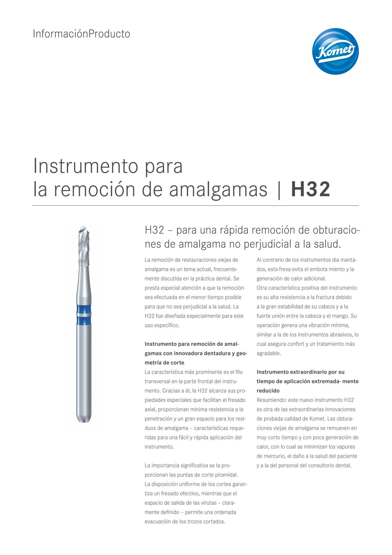 PI | H32 – Komet Dental, Carbide Burs