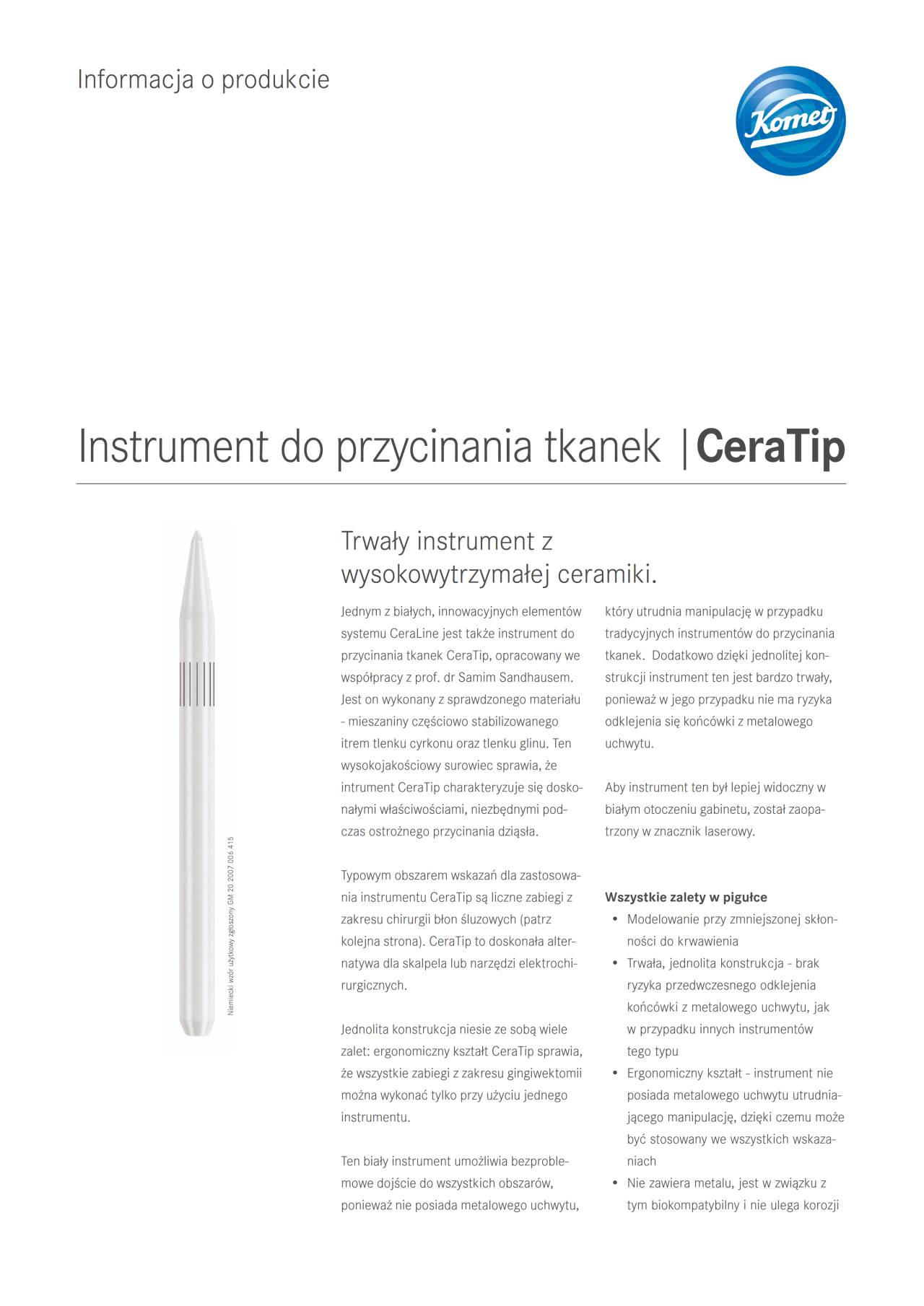 PI | CeraTip – Komet Dental, Scalpels & Blades