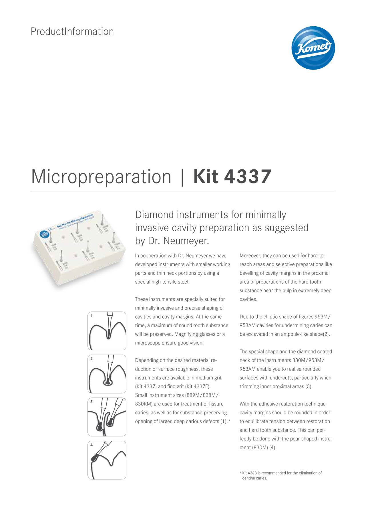 PI | Kit 4337 – Komet Dental, Diamond Burs
