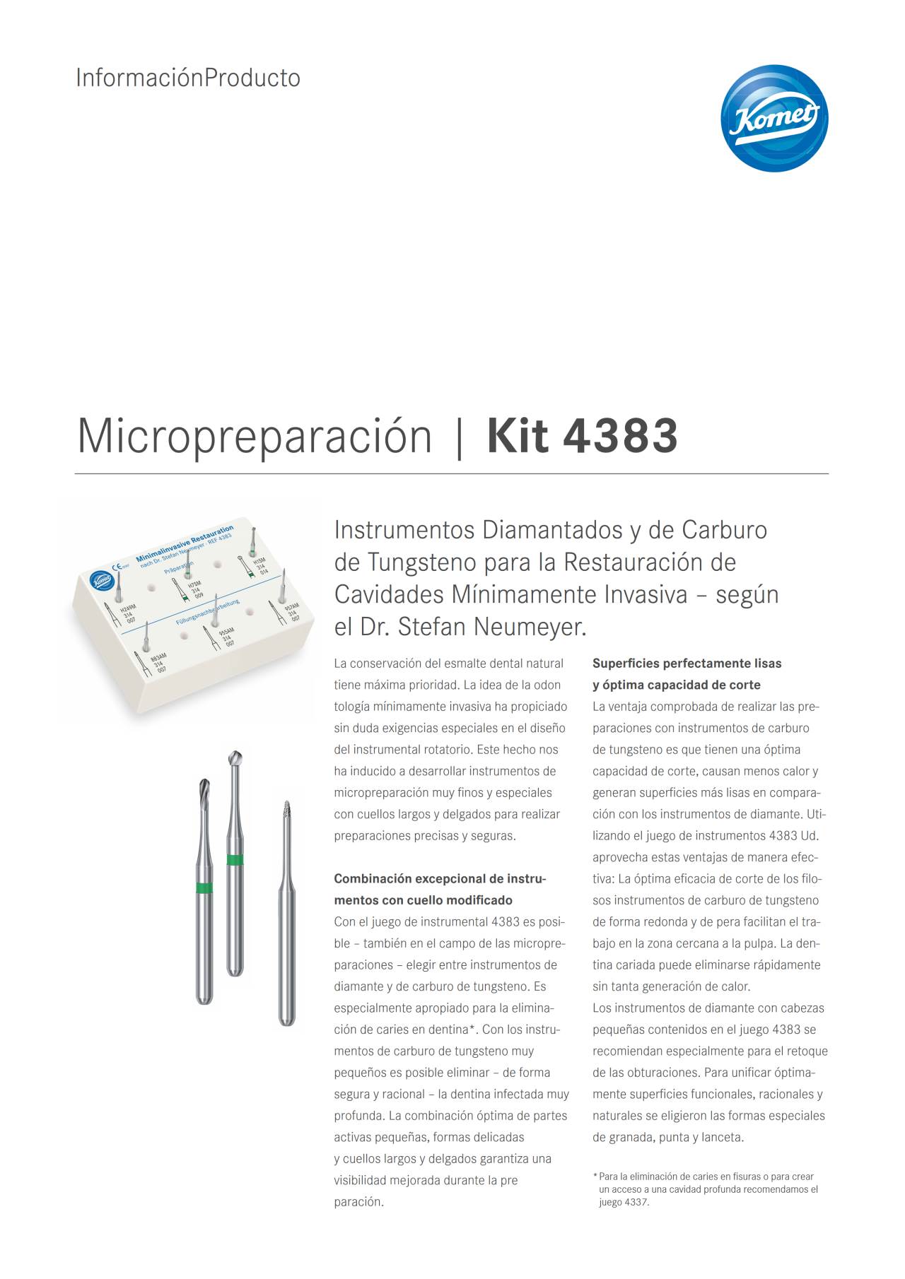 PI | Set 4383 – Komet Dental, Diamond Burs