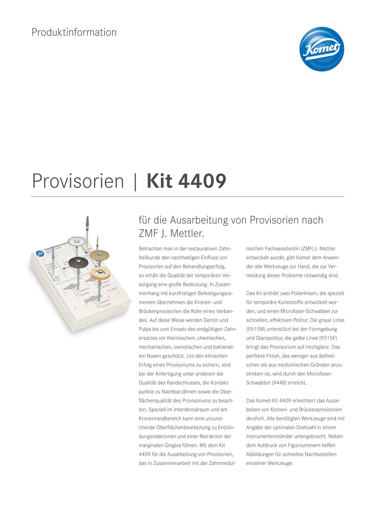 PI | Set 4409 – Komet Dental, Finishing Kits