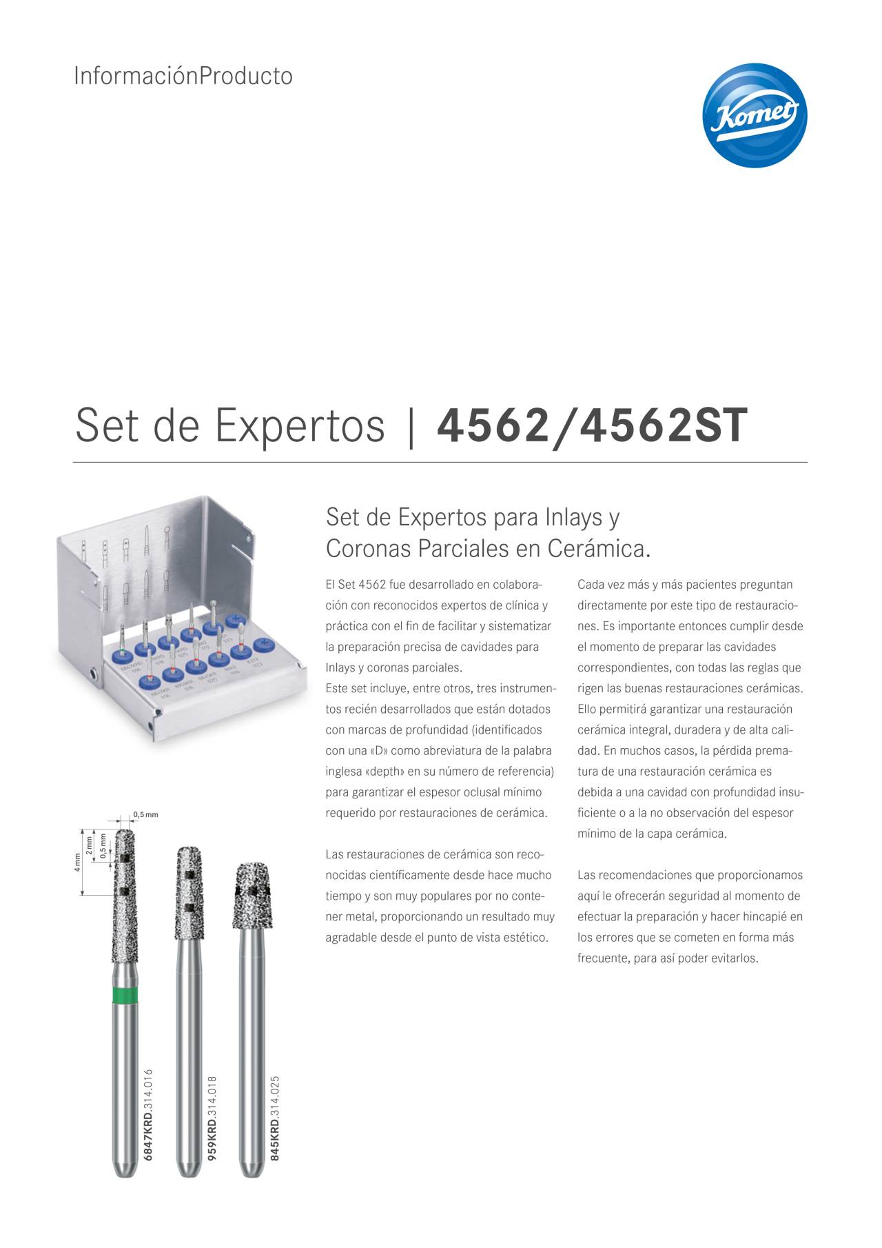 PI | 4562/4562ST – Komet Dental, Bur Kits & Sets