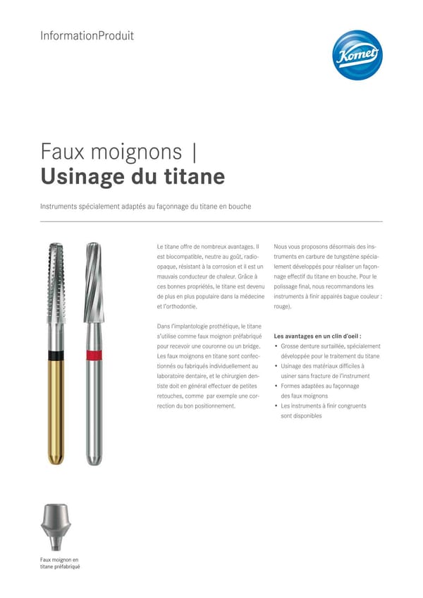 Information Produit | Usinage du titane