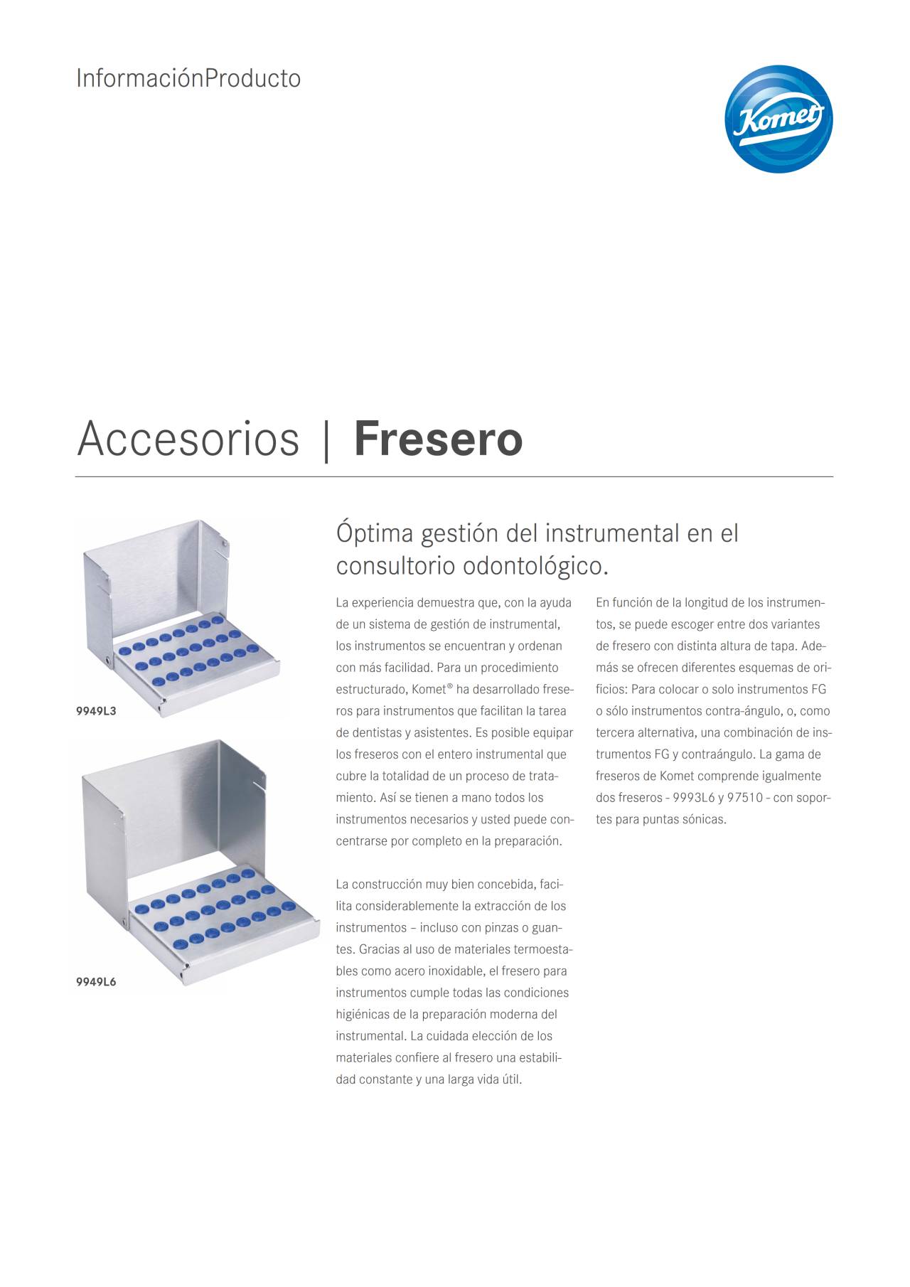 PI | Fresero – Komet Dental, Bur Holders & Blocks