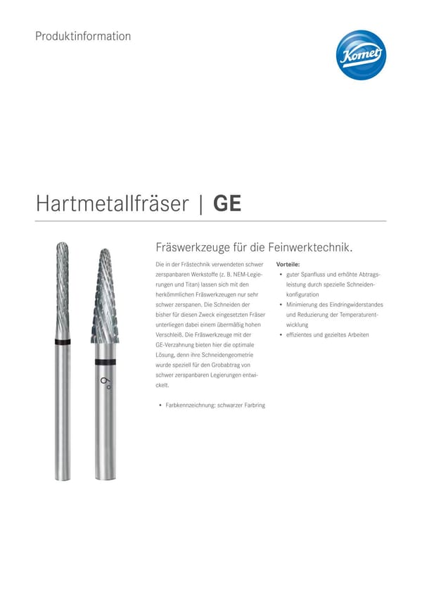 PI | Hartmetallfräser GE