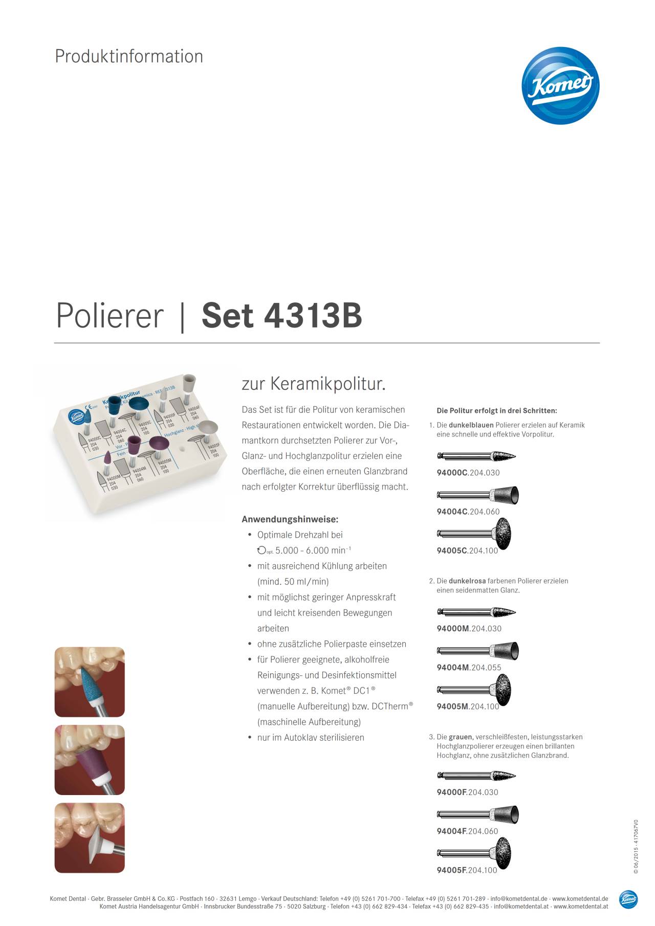 PI | Set 4313B – Komet Dental, Polishing Points & Cups