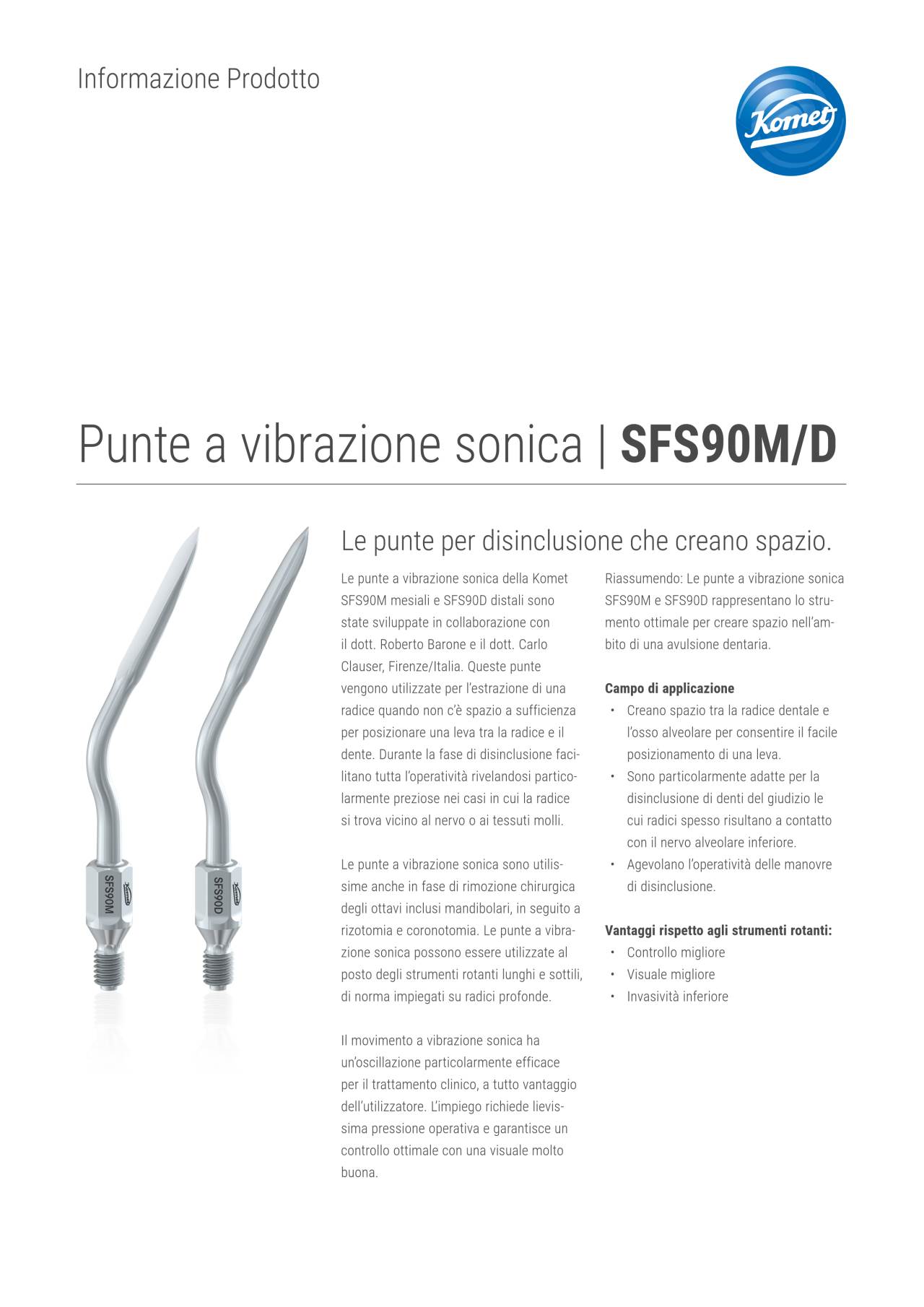 PI | Punte a vibrazione sonica SFS90M/D