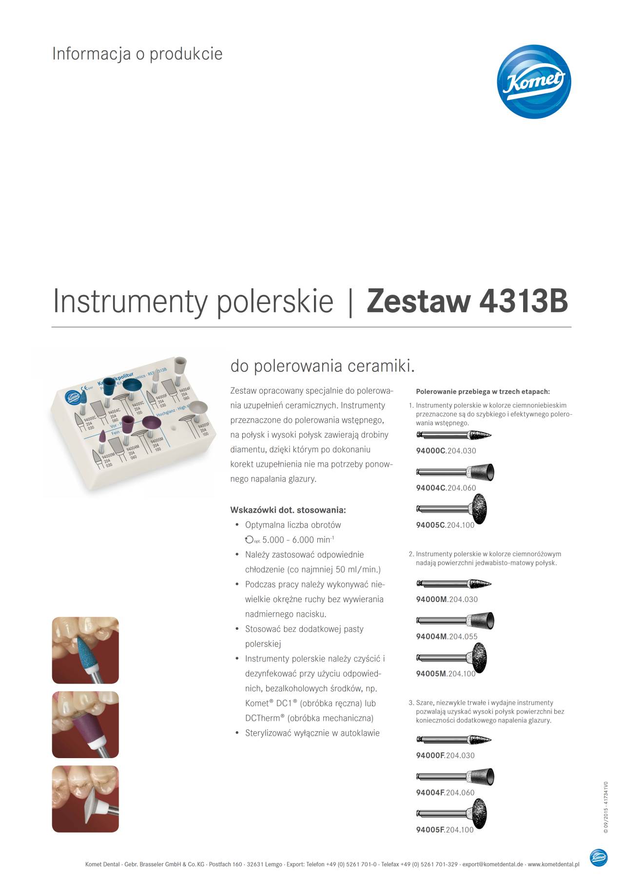 PI | Set 4313B – Komet Dental, Polishing Points & Cups
