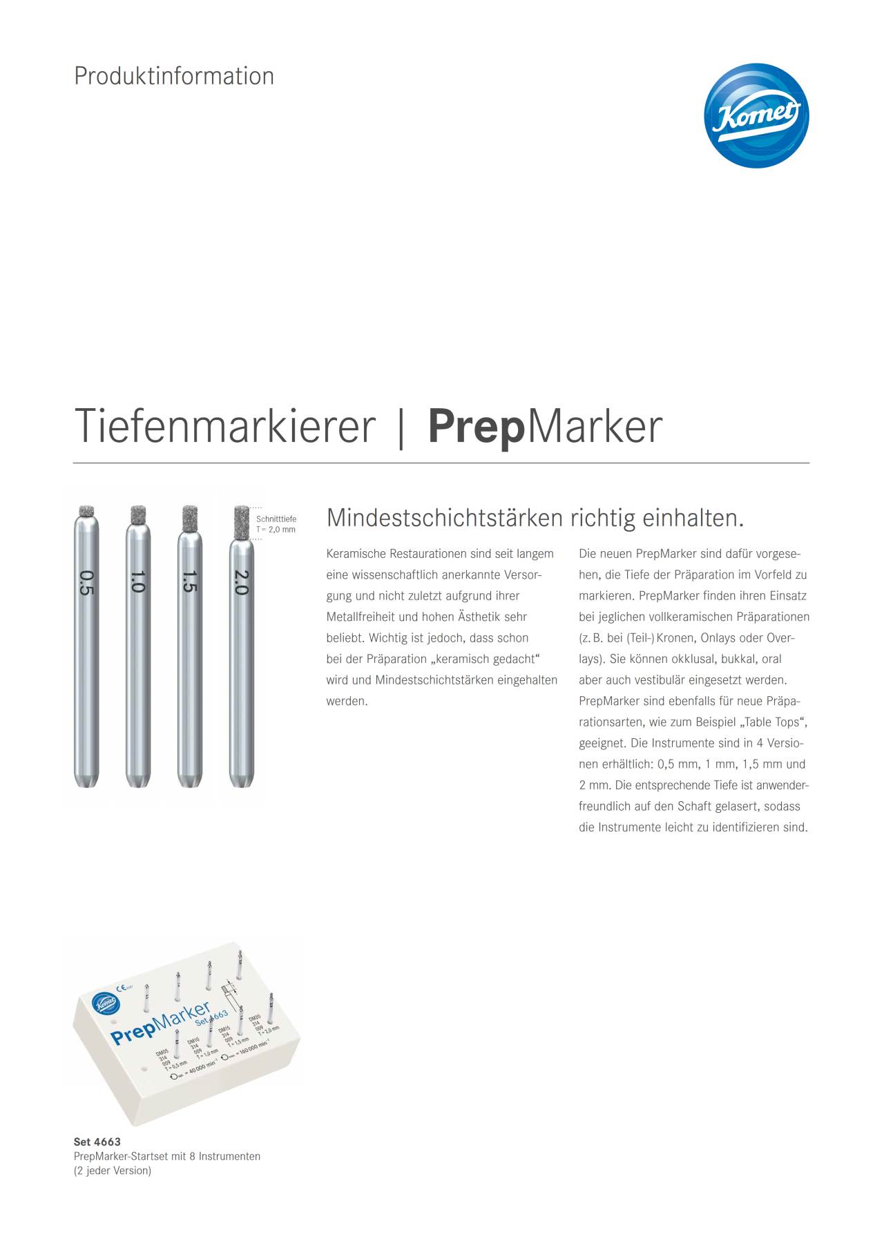 PI | PrepMarker – Komet Dental, Mandrels & Accessories