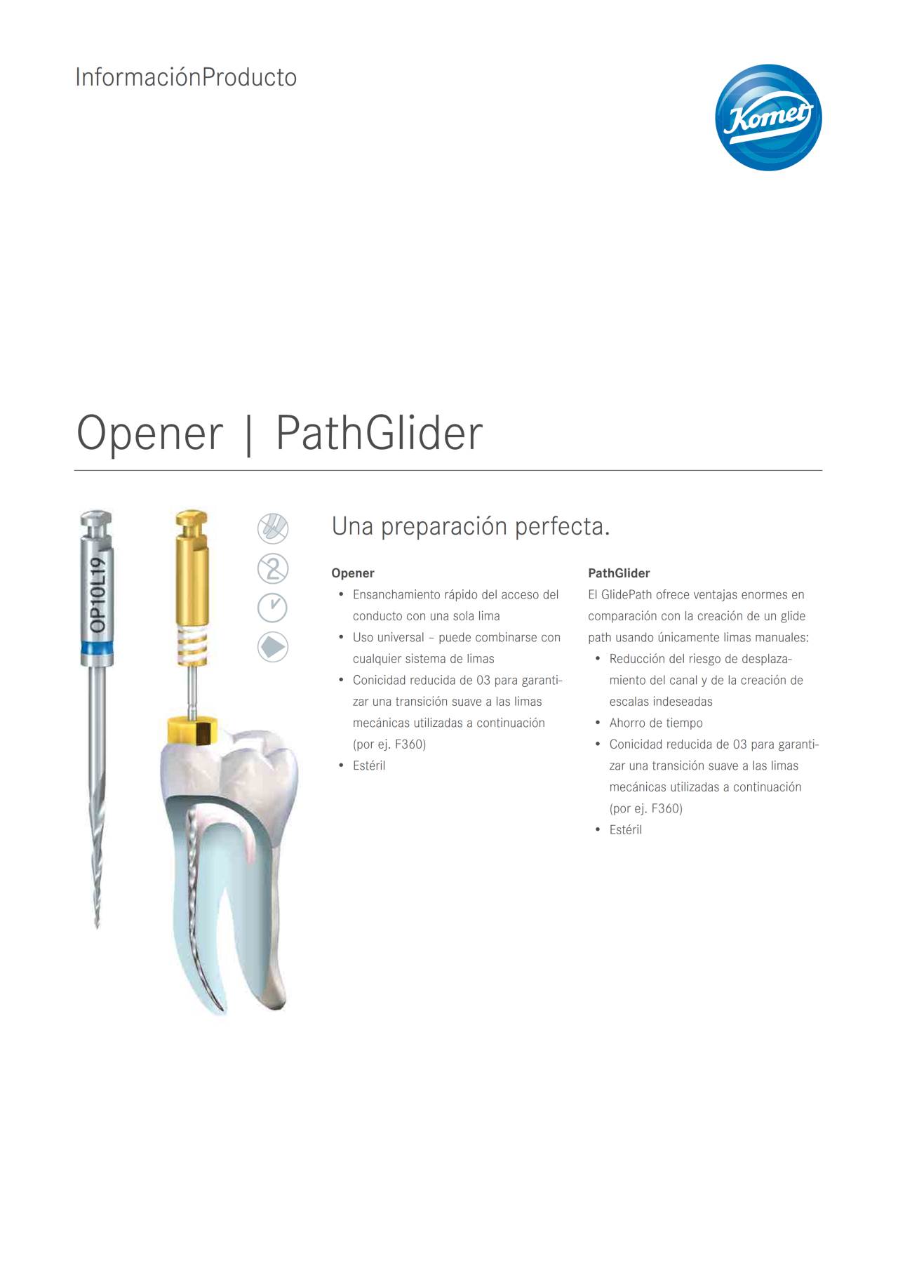 PI | Opener e PathGlider – Komet Dental, Hand Files