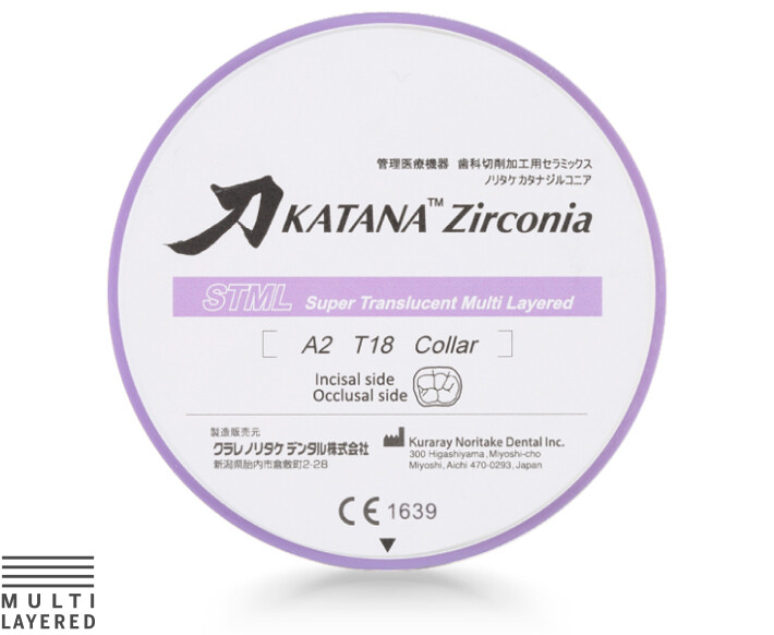 KATANA Zirconia STML – Kuraray Noritake Dental Inc., Milling Discs & Pucks
