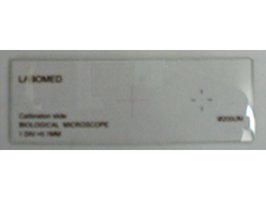 Objectmicrometer glaasje, 1mm verdeeld in 100 delen, X-as schaal – Labomed Europe b.v., Loupes & Headlamps