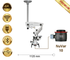 PrimaDNT Microscope Premium, Ceiling mount, NuVar 10 – Labomed Europe b.v., Loupes & Headlamps