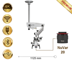PrimaDNT Microscope Premium, Ceiling mount, NuVar 20 – Labomed Europe b.v., Loupes & Headlamps