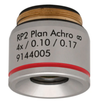 4x objective, NA 0.10/WD 30.0mm (RP2 Infinity corrected DIN) – Labomed Europe b.v.