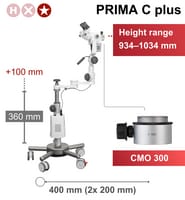 PRIMA C plus. 45° head & short column (36 cm) – Labomed Europe b.v., Loupes and Microscopes