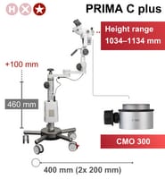 PRIMA C plus. 45° head & long column (46 cm)