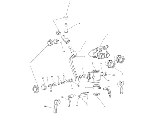 Oblique to eyepiece DNT part