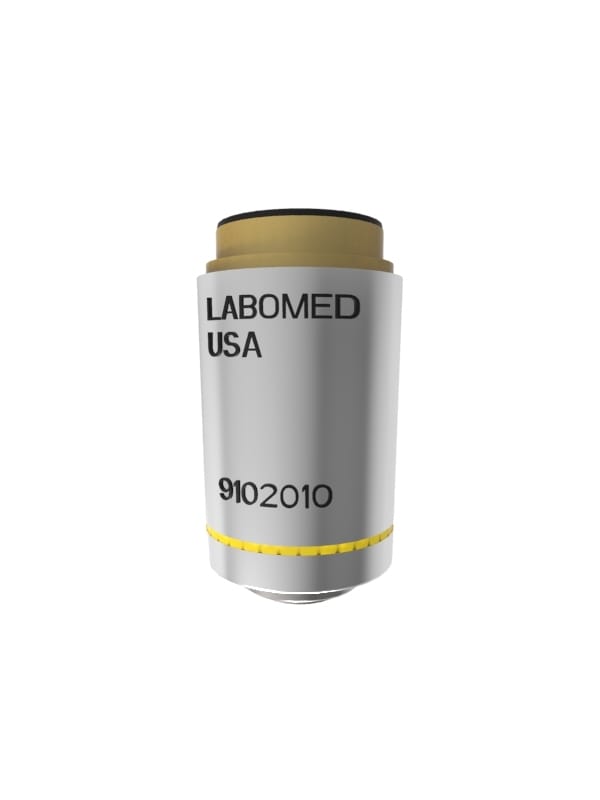 10x objective, DIN Plan Achromatic – Labomed Europe b.v., Lupenbrillen und Mikroskope