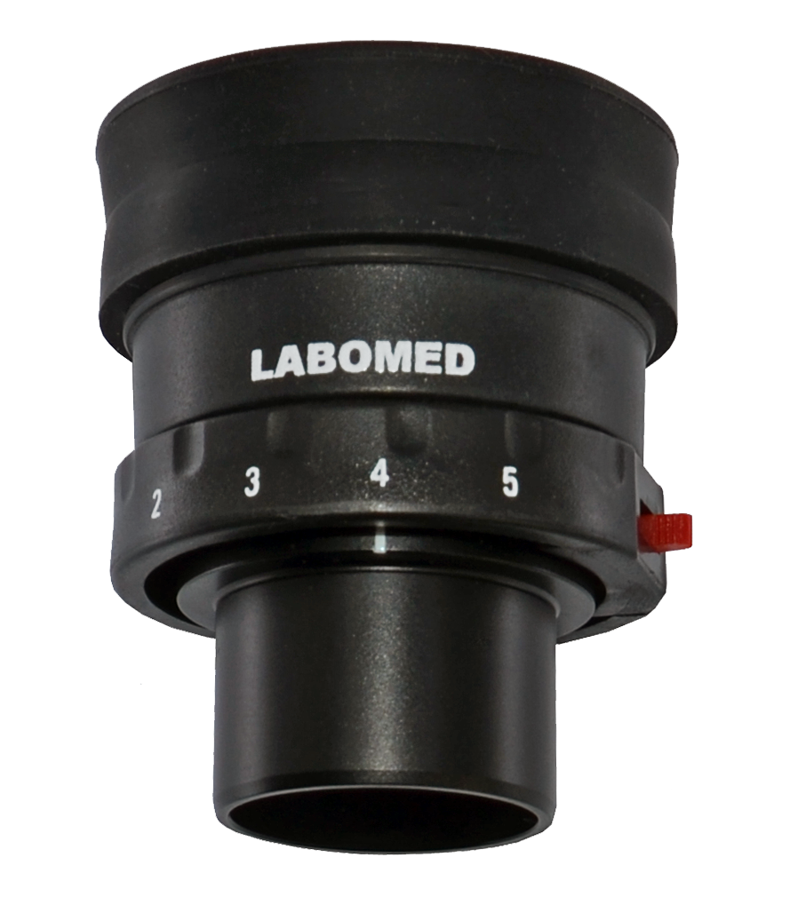 WF10X/18 mm with foldable eyeguards, lockable diopter – Labomed Europe b.v., Lupenbrillen und Mikroskope