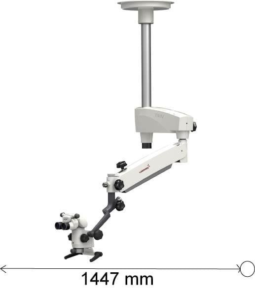 PRIMA DNT, ceiling mount, long arm – Labomed Europe b.v., Lupenbrillen und Mikroskope