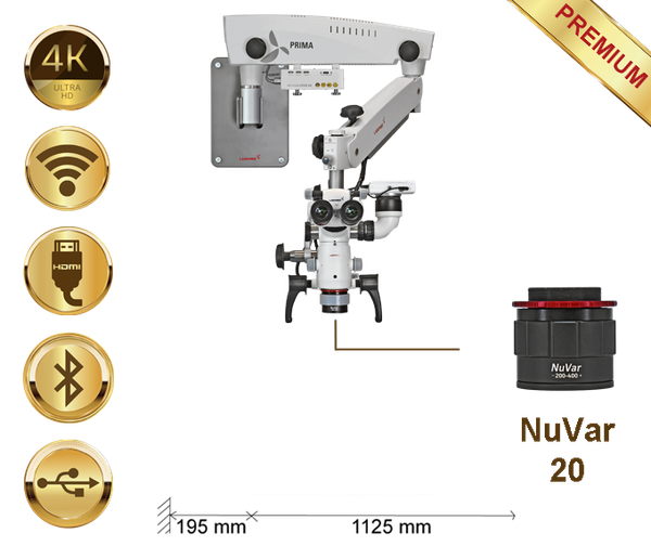 PrimaDNT Microscope Premium, Wall mount, NuVar 20