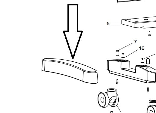 Cover, left or right, H-base with magnet