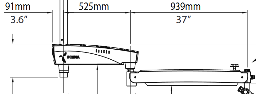Upgrade to long arm, Prima Pro – Labomed Europe b.v., Loupes and Microscopes
