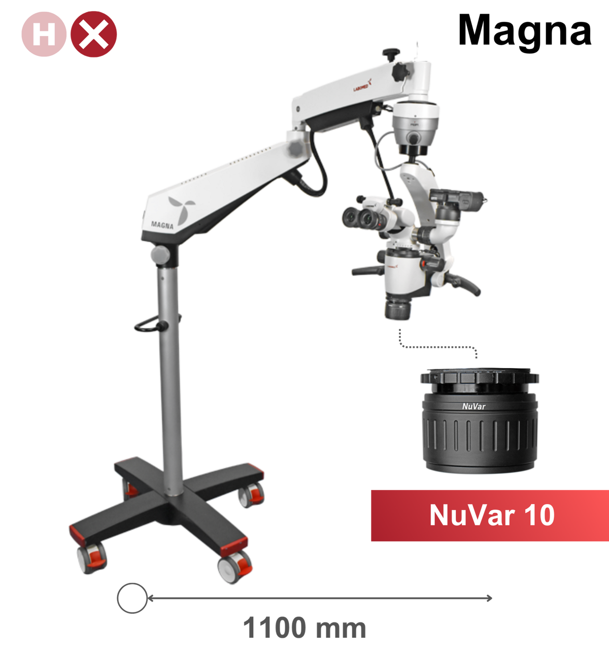 Magna DNT microscoop met vloerstatief, NuVar 10 – Labomed Europe b.v., Lupenbrillen und Mikroskope