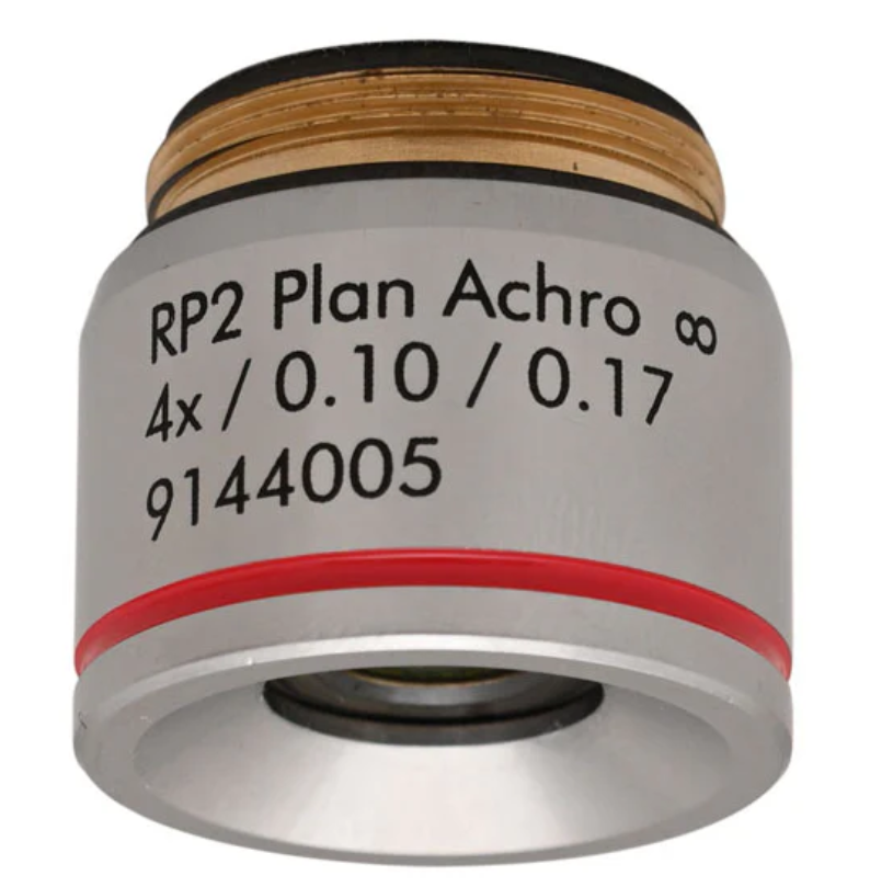 4x objective, NA 0.10/WD 30.0mm (RP2 Infinity corrected DIN – Labomed Europe b.v., Loupes and Microscopes