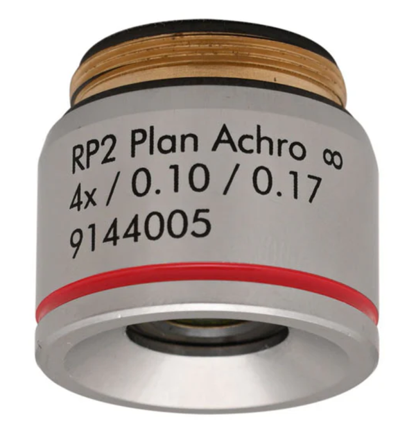 4x objective, NA 0.10/WD 30.0mm (RP2 Infinity corrected DIN