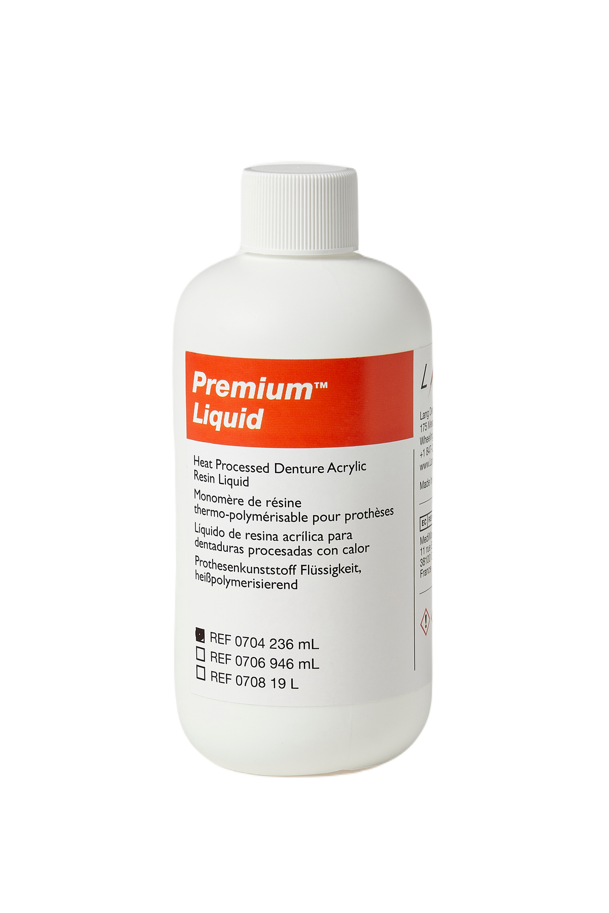 Premium Denture Bottle Liquid – Lang Dental Mfg. Co., Inc., Prothesenkunststoffe