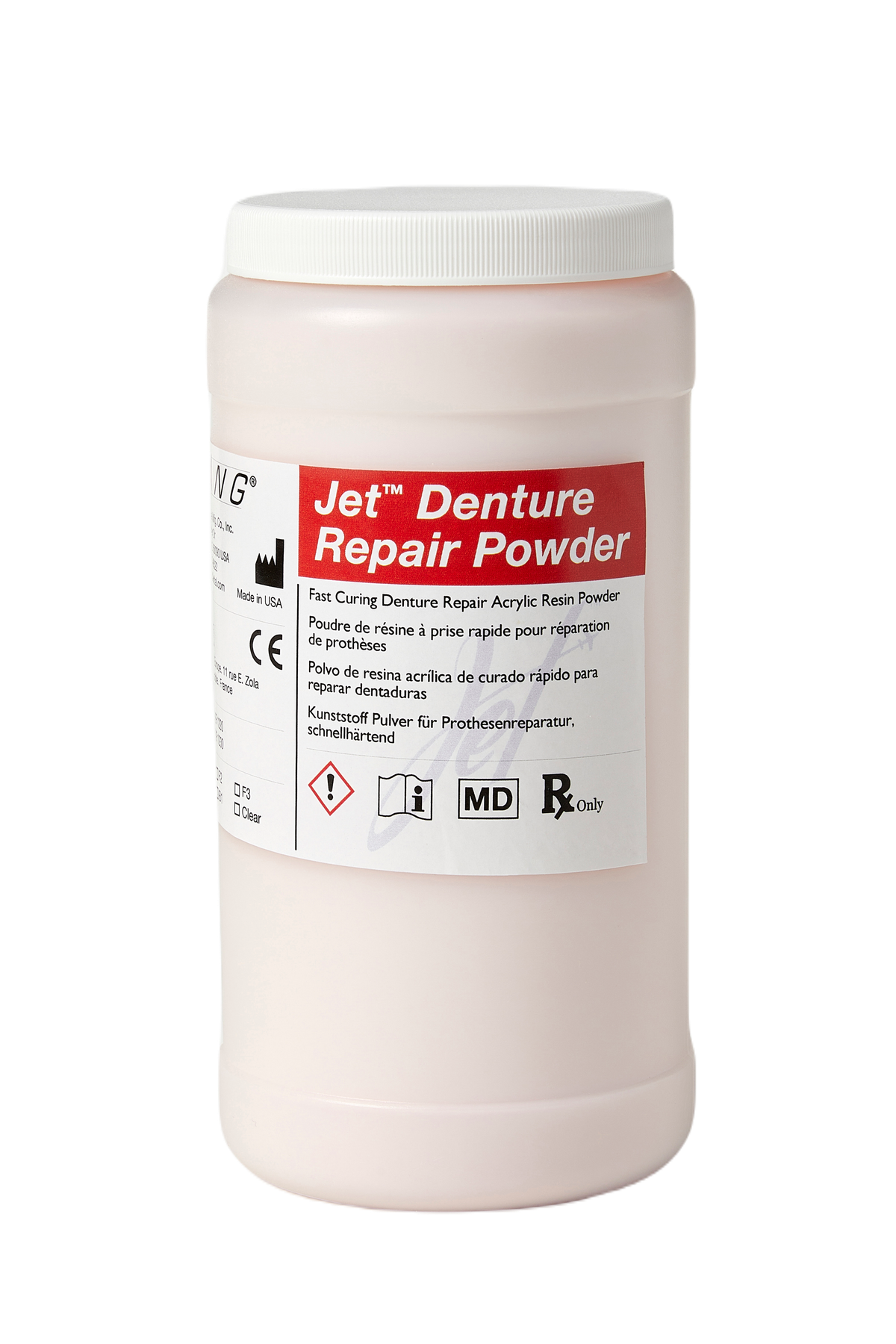 Jet Denture Repair Powder – Lang Dental Mfg. Co., Inc., Denture Resins