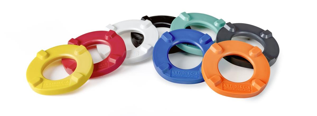 ARTIDISC®-A Kunststoffartikulationsplatten für ADESSOSPLIT® (100 Stück) – Mälzer Dental GmbH & Co. KG, Gypsum Additives, Die Hardeners and Plaster Removers