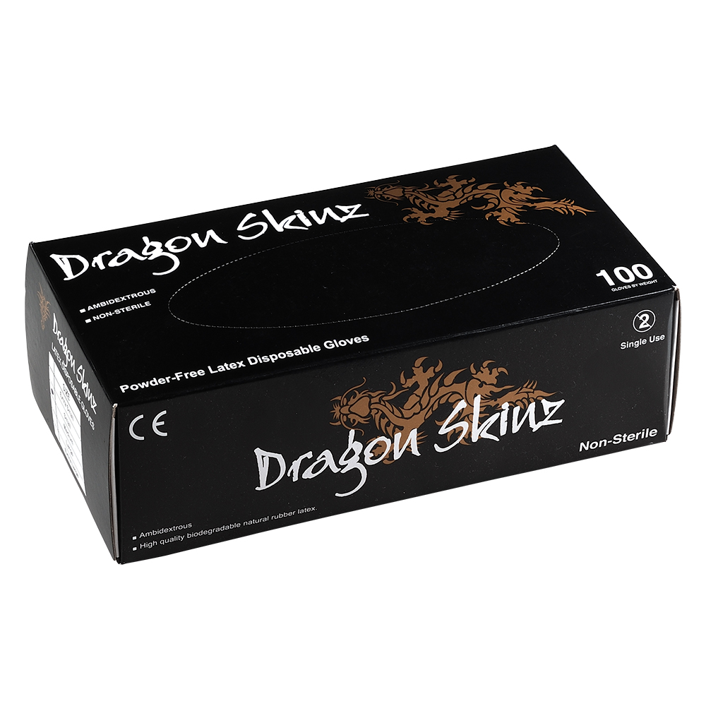Black latex glove DRAGON – MEDISTOCK, Examination Gloves