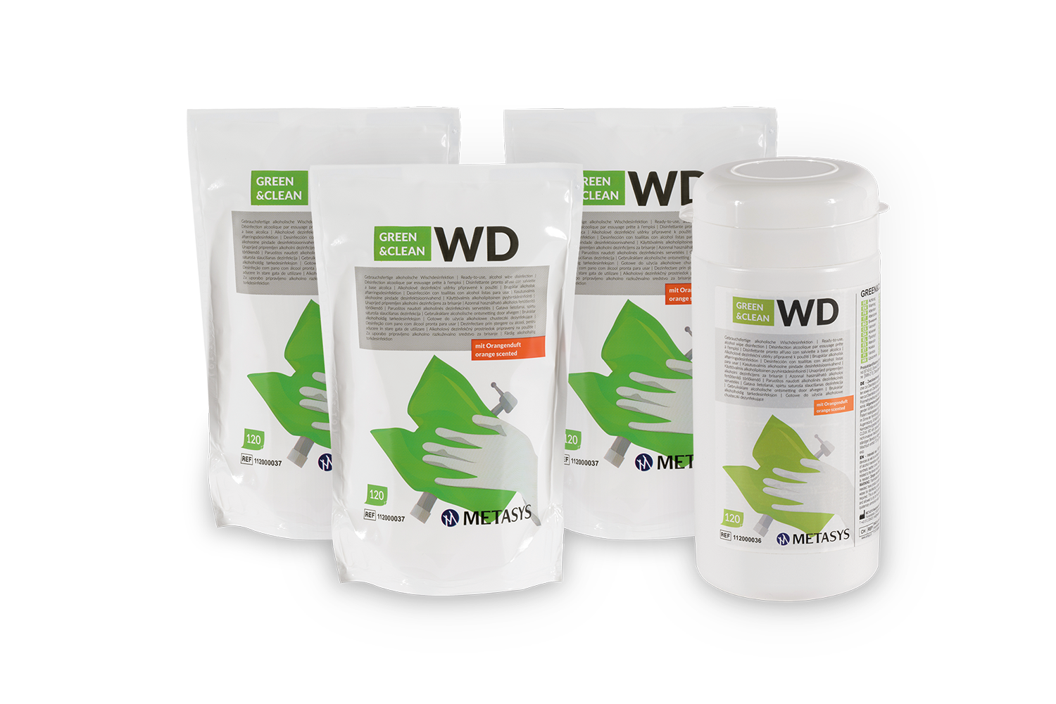 GREEN&CLEAN WD – METASYS Medizintechnik, Disinfectant Wipes