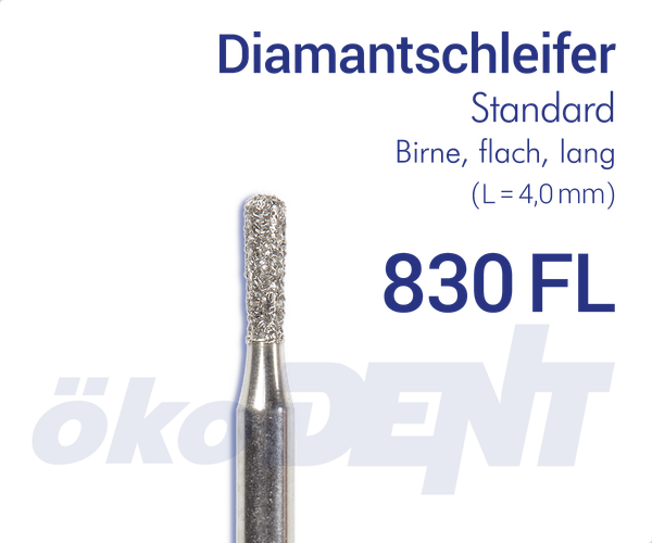 Standard-Diamant 830FL - Birne, lang, flach