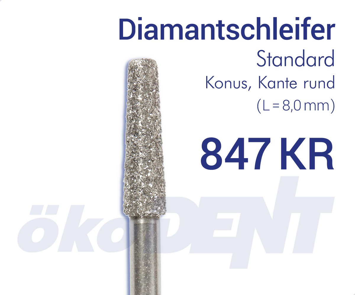 Standard-Diamant 847KR - Konus, Kante rund – ökoDENT, Diamonds