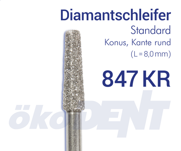 Standard-Diamant 847KR - Konus, Kante rund