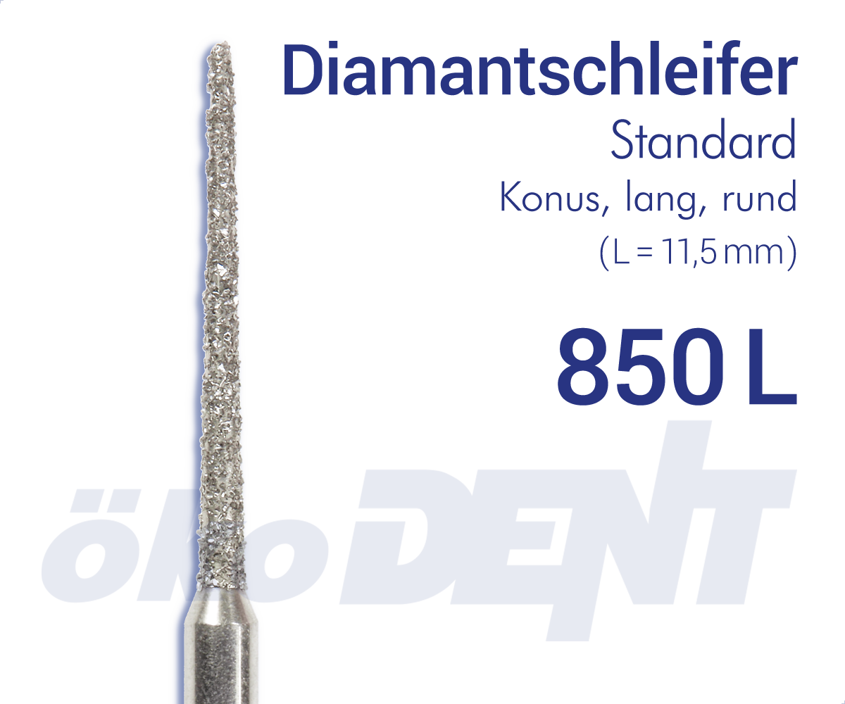 Standard-Diamant 850L - Konus, lang, rund – ökoDENT, Diamanten