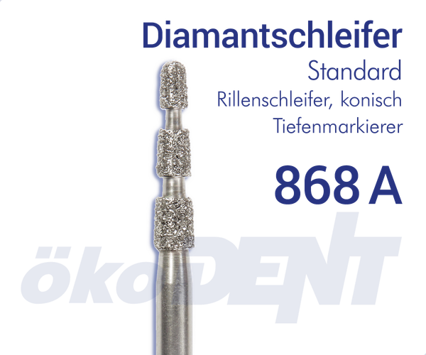 Standard-Diamant 868A - Rillenschleifer, konisch - Tiefenmarkierer