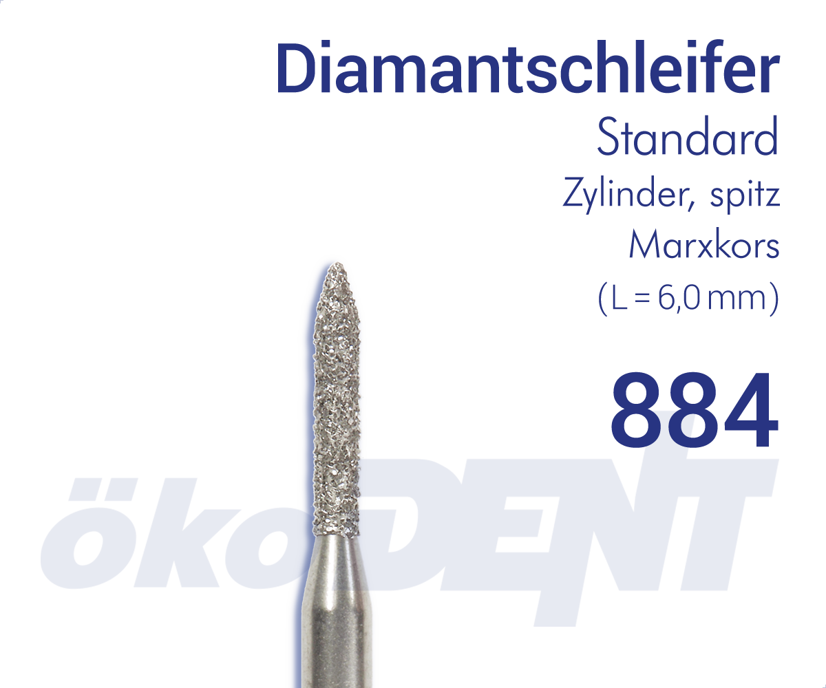 Standard-Diamant 884 - Zylinder, spitz - Marxkors – ökoDENT, Diamanten