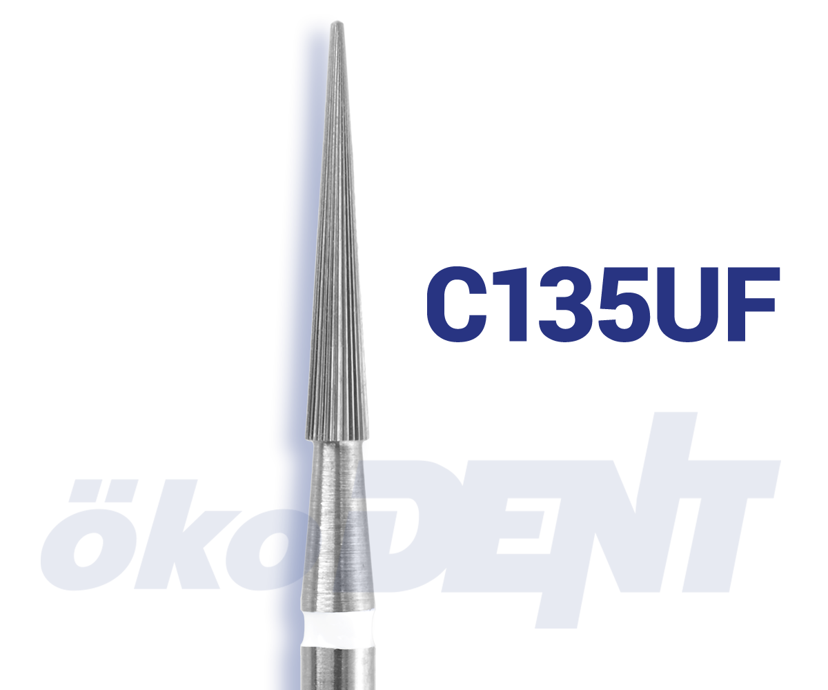 Hartmetall-Finierer C135 UF Konus, 9 mm 30 Schneiden Sicherheitsspitze
