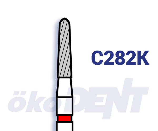 Hartmetall-Finierer C282K - Torpedo konisch, 6 mm, 10 Schneiden