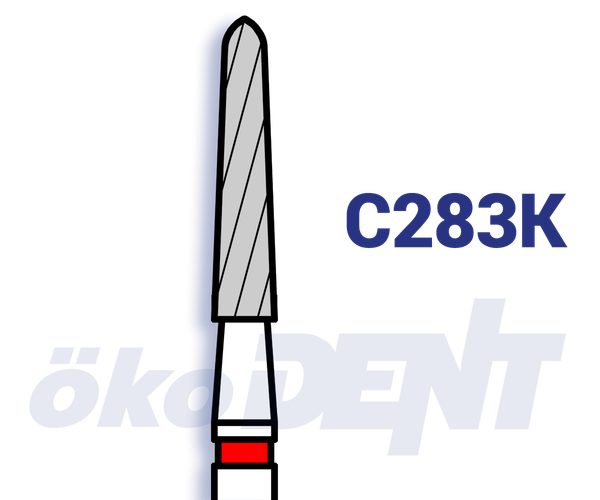 Hartmetall-Finierer C283K Torpedo konisch, 8 mm, 12 Schneiden